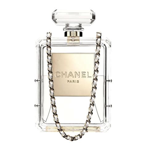 perfume bottle clutch chanel|CHANEL NO 5 PERFUME BOTTLE CLUTCH .